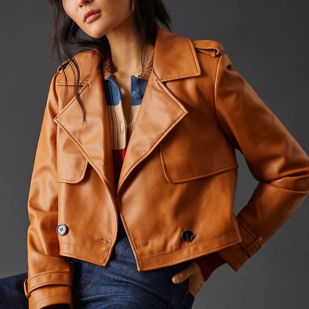 NWT Anthropologie Avec Les Filles Faux Leather Jacket